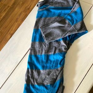 Blue and grey long to the hip sweater